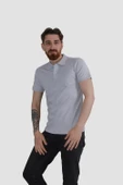 Erkek Polo Yaka Düz Pamuklu Slim Fit Tişört 3225Y-TAŞ - 1