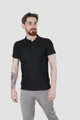 GLOBAY 3229Y HSK WF POLO YAKA T-SHIRT-SİYAH - 1