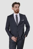 Erkek Düz Yeleksiz Slim Fit Takım Elbise 1920-ANTRASİT - 2
