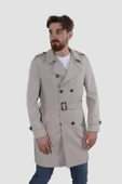 Erkek Uzun Kruvaze Trençkot Regular Fit 5030-TAŞ - 2