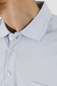 Erkek Polo Yaka Cepli Pamuklu Regular Fit Tişört 2448-MAVİ - 3