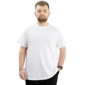 Erkek Battal Pamuklu Regular Fit Tişört 20033-BEYAZ - 1