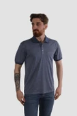 Erkek Polo Yaka Cepli Pamuklu Regular Fit Tişört 2448-LACİ MELANJ - 1