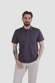 Erkek Polo Yaka Cepli Pamuklu Regular Fit Tişört 2448-KAHVE LACİ - 2