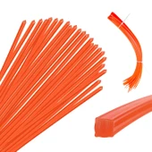 Hazır 28 cm Motorlu Tırpan Kare Misinası 4 mm 90 Adet Çim Ot Biçme Teli Extra Güçlü Profesyonel - 2