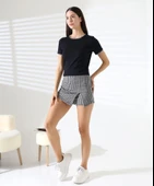 Kol Yaka El işi Çoban Dikiş detaylı Kadın Bluz T-shirt - 11