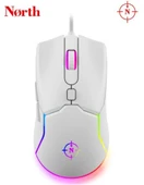 North Air White RGB Kablolu Profesyonel Oyuncu Mouse thumbnail 1