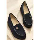 395D Rahat Taban Günlük Kadın Ayakkabı Babet Kadın Ayakkabı Kelebek - 1