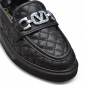 399 Rahat Taban Günlük Kadın Ayakkabı Kadın Laofer Ayakkabı Baklava Desenli thumbnail 6