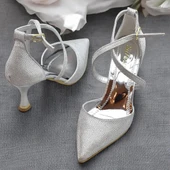 9825 Kadın Topuklu Ayakkabı 8 cm Abiye Düğün Nişan Kına Gecesi Ayakkabısı thumbnail 7