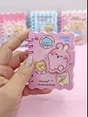 Sevimli Hayvanlar Cırtlı Cep Boy Mini Not Defteri (7x8 cm) - Pembe - 2