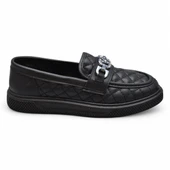 399 Rahat Taban Günlük Kadın Ayakkabı Kadın Laofer Ayakkabı Baklava Desenli thumbnail 2