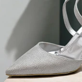 9825 Kadın Topuklu Ayakkabı 8 cm Abiye Düğün Nişan Kına Gecesi Ayakkabısı thumbnail 8