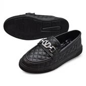 399 Rahat Taban Günlük Kadın Ayakkabı Kadın Laofer Ayakkabı Baklava Desenli thumbnail 4