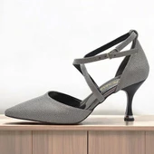 9825 Kadın Topuklu Ayakkabı 8 cm Abiye Düğün Nişan Kına Gecesi Ayakkabısı thumbnail 2