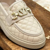 399 Rahat Taban Günlük Kadın Ayakkabı Kadın Laofer Ayakkabı Baklava Desenli thumbnail 11