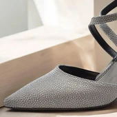 9825 Kadın Topuklu Ayakkabı 8 cm Abiye Düğün Nişan Kına Gecesi Ayakkabısı thumbnail 3