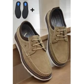 TAB2105 Ortopedik Taban Hakiki Deri Erkek Ayakkabı Günlük Erkek Tımbırlent Ayakkabı - 1