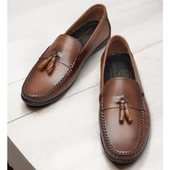 TAB3298 Esnek Rahat Taban Lacivert Hakiki Deri Erkek Ayakkabı Yazlık Casual Laofer Erkek Tımbırlent Ayakkabı - 5