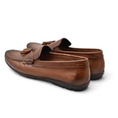 TAB3298 Esnek Rahat Taban Lacivert Hakiki Deri Erkek Ayakkabı Yazlık Casual Laofer Erkek Tımbırlent Ayakkabı - 4