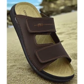 241115  Ortopedik Taban Erkek Terlik Erkek Cırtlı Terlik Sandalet - 1