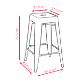 Tolix Metal Bar (2 Adet) - 9