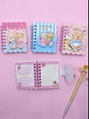 Sevimli Hayvanlar Cırtlı Cep Boy Mini Not Defteri (7x8 cm) - Funny thumbnail 3