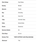 Tek Cep Modal Oversize Kadın Gömlek - 10