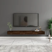 Avalon Duvara Monte TV Sehpası – 140 cm, Modern Minimal Tasarım, Ceviz TV Ünitesi - 2
