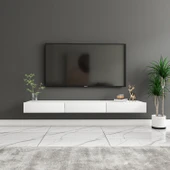 Avalon Duvara Monte TV Sehpası – 140 cm, Modern Minimal Tasarım, Ahşap Siyah TV Ünitesi - 3