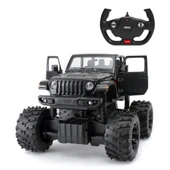 Rastar 1:14 Rc Uzaktan Kumandalı Jeep Wrangler Rubicon Big Wheel Off-Roader 2.4 Ghz Siyah - 2