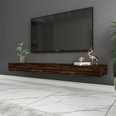 Avalon Duvara Monte TV Sehpası – 140 cm, Modern Minimal Tasarım, Ceviz TV Ünitesi - 4