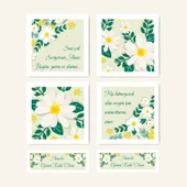 Mother's Day -Anneler Günü Tebrik Kartı büyük 4 Lü + 2 li küçük Kart seti -ANNE-04 thumbnail 4