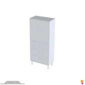 Modilayn İLKİM 65 x 138 x 32,5 cm' lik Kapak İçi Çift Raflı ve 3 Çekmeceli Düzen Harikası Dolap - 6