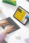 Qpen FH7 Kablosuz Bluetoothlu Şık Taşınabilir Universal Klavye - 4