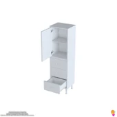 Modilayn İLKİM 35 x 138 x 32,5 cm' lik Kapak İçi Çift Raflı ve 3 Çekmeceli Düzen Harikası Dolap thumbnail 7