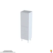 Modilayn İLKİM 45 x 138 x 32,5 cm' lik Kapak İçi Çift Raflı ve 3 Çekmeceli Düzen Harikası Dolap thumbnail 6