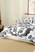 Marka Nevresim Takımı Çift Kişilik Pamuklu Saten Kumaş 6 Parça 3D Dijital Baskı Duvet Cover Set Model No:112 - 7