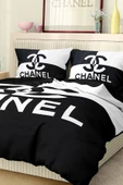 Marka Nevresim Takımı Çift Kişilik Pamuklu Saten Kumaş 6 Parça 3D Dijital Baskı Duvet Cover Set Model No:30 - 4