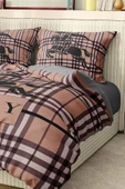 Marka Nevresim Takımı Çift Kişilik Pamuklu Saten Kumaş 6 Parça 3D Dijital Baskı Duvet Cover Set Model No:14 - 4