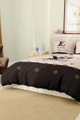Nevresim Takımı Çift Kişilik Pamuklu Saten Kumaş 6 Parça 3D Dijital Baskı Duvet Cover Set Model No:75 - 6