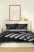 Nevresim Takımı Çift Kişilik Pamuklu Saten Kumaş 6 Parça 3D Dijital Baskı Duvet Cover Set Model No:3 - 2