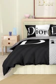 Marka Nevresim Takımı Çift Kişilik Pamuklu Saten Kumaş 6 Parça 3D Dijital Baskı Duvet Cover Set Model No:45 - 3