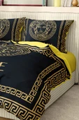 Nevresim Takımı Çift Kişilik Pamuklu Saten Kumaş 6 Parça 3D Dijital Baskı Duvet Cover Set Model No:98 thumbnail 6