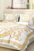 Nevresim Takımı Çift Kişilik Pamuklu Saten Kumaş 6 Parça 3D Dijital Baskı Duvet Cover Set Model No:113 - 6