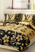 Marka Nevresim Takımı Çift Kişilik Pamuklu Saten Kumaş 6 Parça 3D Dijital Baskı Duvet Cover Set Model No:84 - 6