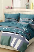 Marka Nevresim Takımı Çift Kişilik Pamuklu Saten Kumaş 6 Parça 3D Dijital Baskı Duvet Cover Set Model No:15 - 6