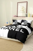 Marka Nevresim Takımı Çift Kişilik Pamuklu Saten Kumaş 6 Parça 3D Dijital Baskı Duvet Cover Set Model No:30 - 1