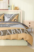 Marka Nevresim Takımı Çift Kişilik Pamuklu Saten Kumaş 6 Parça 3D Dijital Baskı Duvet Cover Set Model No:2 - 5