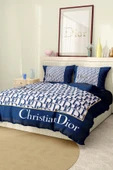 Marka Nevresim Takımı Çift Kişilik Pamuklu Saten Kumaş 6 Parça 3D Dijital Baskı Duvet Cover Set Model No:42 - 1